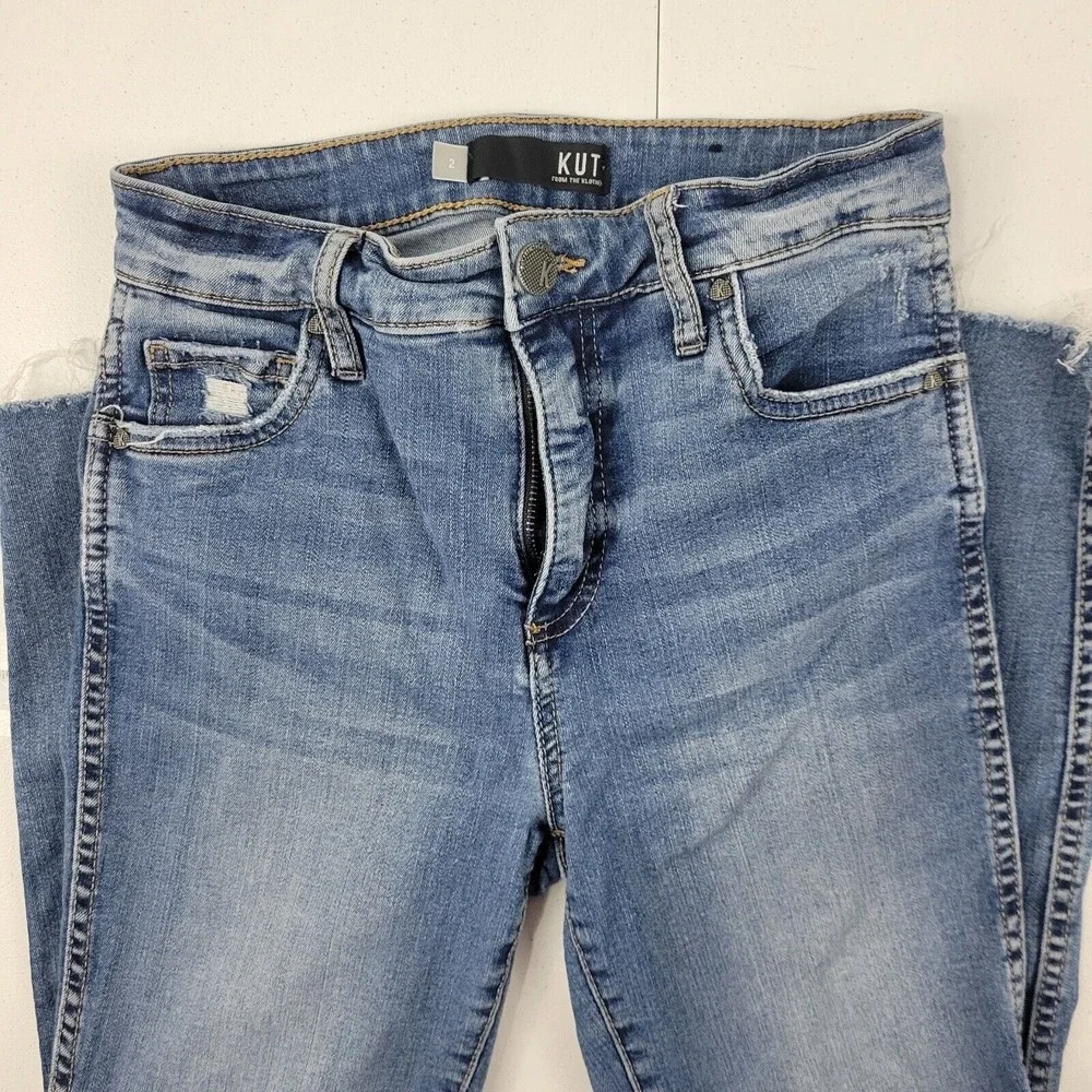 Donna Fab Ab High Waist Raw Hem Ankle‎ Skinny Jeans size 2 womens 2252